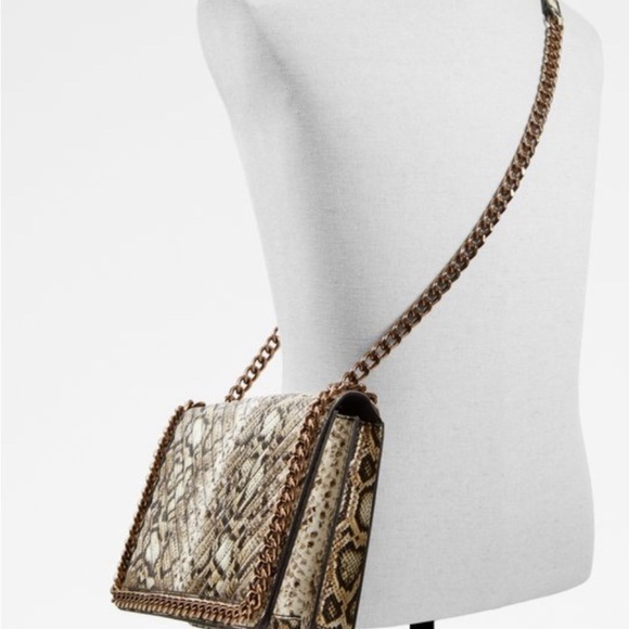 ALDO- Greenwald-Snakeskin Chain Shoulder Bag - Picture 4 of 12